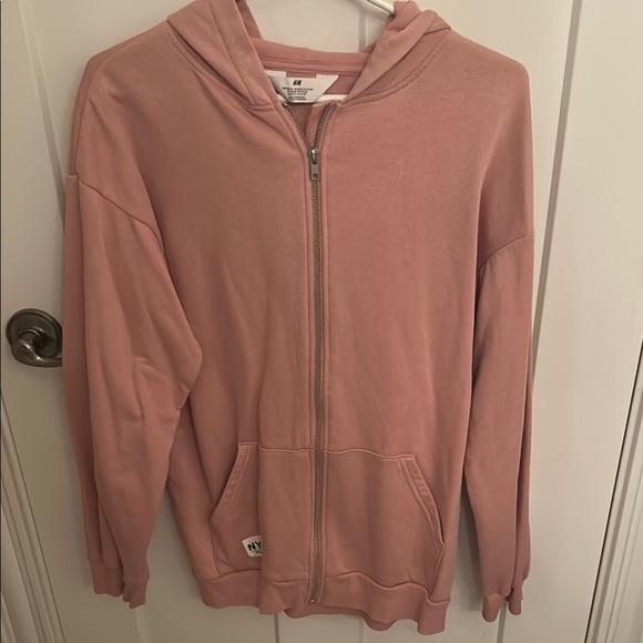 H&M Tops - H&M Blush Pink Zip-Up Hoodie, size 12-14